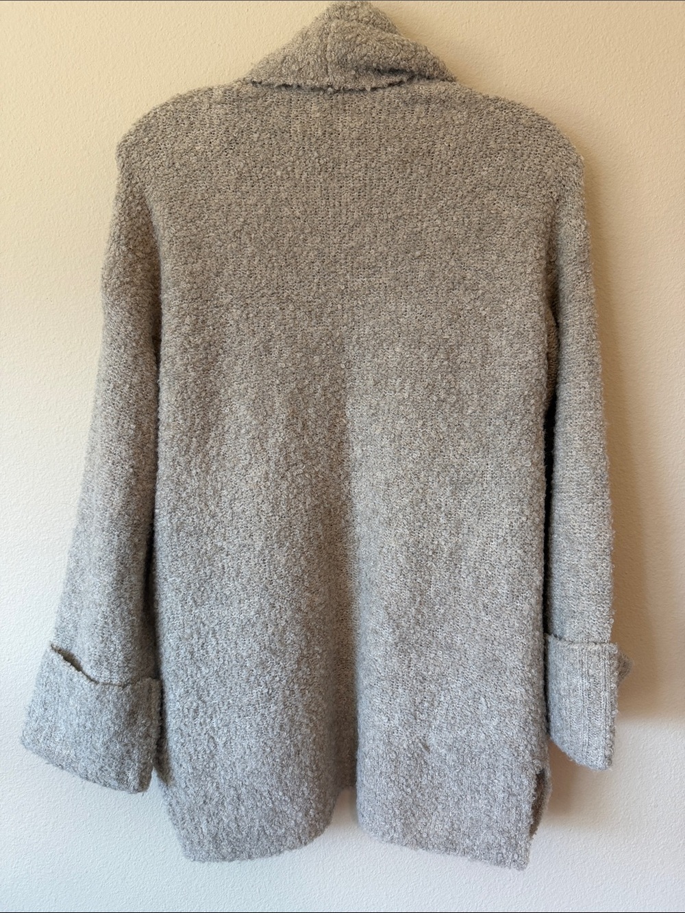 Abercrombie & Fitch Taupe Teddy Open-Front Cardigan - Picture 4 of 4